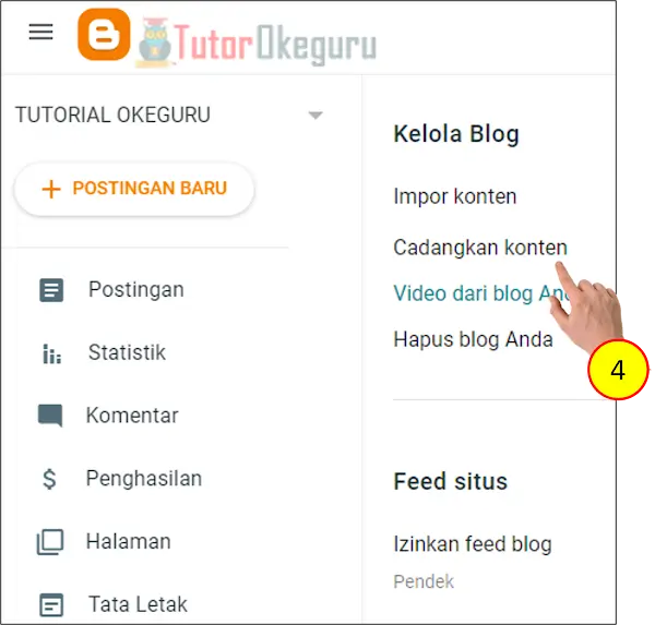 Cara Backup dan Restore Konten Blog Blogger dengan Mudah